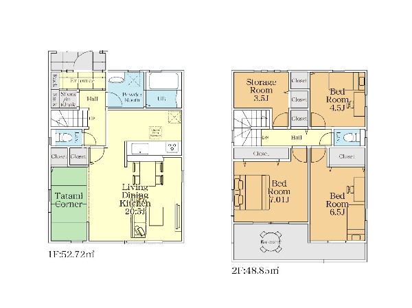 間取り:2号棟間取図