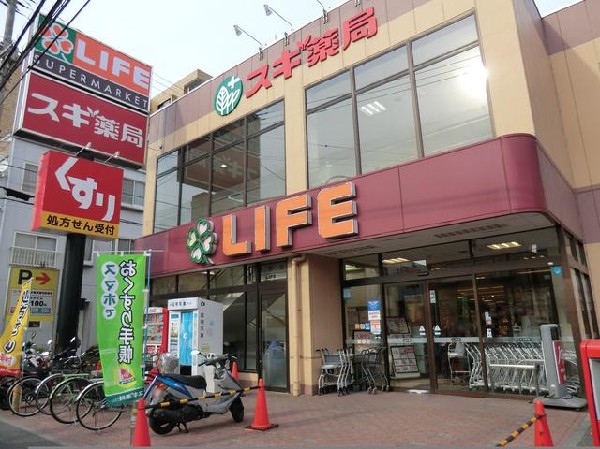 周辺環境:ライフ大口店(ライフ大口店まで1000m)