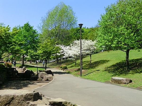 周辺環境:岸根公園(岸根公園まで600m　広々とした芝生広場や桜が綺麗な篠原池のほか、野球場、県立武道館などがあります。「忍者とりで」は、吊り橋などの複合遊具があり、子どもたちに人気のスポットです。)