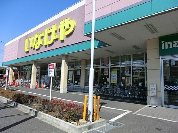 周辺環境:いなげや川崎南加瀬店(いなげや川崎南加瀬店まで1100m)