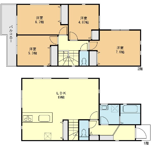 間取り:間取図2号棟