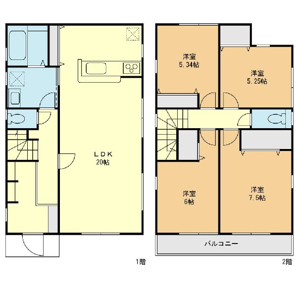 間取り:間取図1号棟