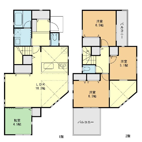 間取り:１号棟　間取図