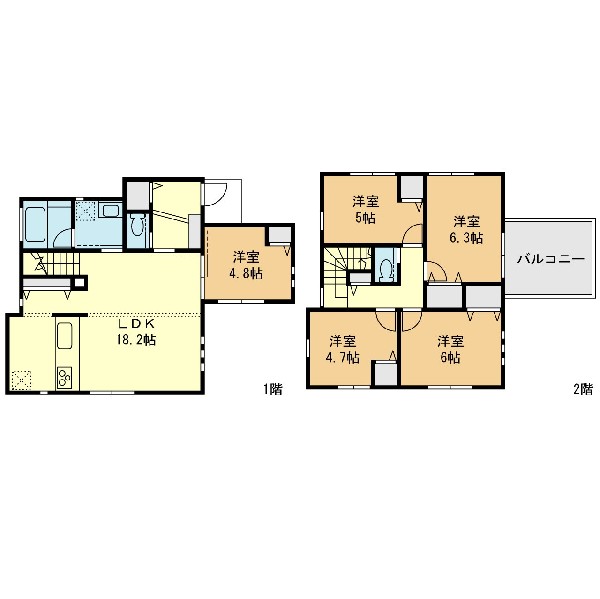 間取り:２号棟　間取図