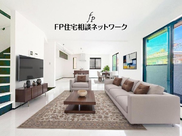 ◇リビング・ダイニング◇  ＬＤＫのメインとなる大きな窓。暖かい日差しが長い時間射し込みます。（本画像はCGで作成しており、実際に現地に家具はおかれておりません。また価格に家具は含まれておりません）