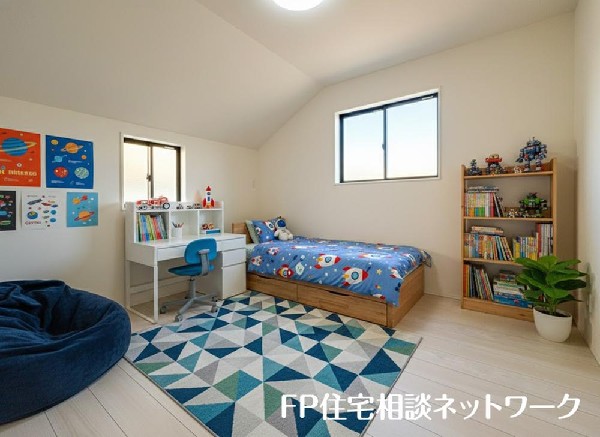 光を取り込みやすい2面採光の居室は日当たり良好です。クローゼットの完備で収納スペースも十分。(本画像はCGで作成しており、実際に現地に家具はおかれておりません。また価格に家具は含まれておりません。）