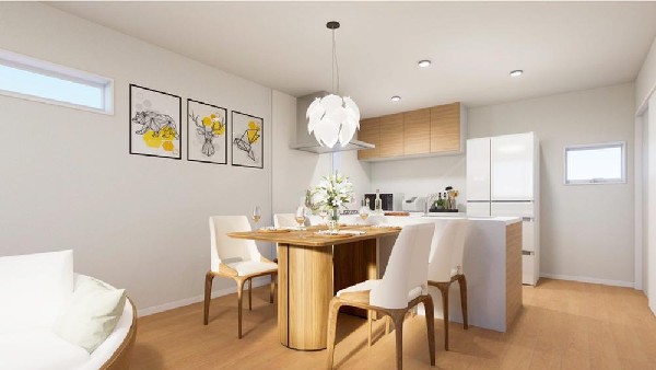 ◆ダイニング◆  本画像はイメージCGです。車・植栽等は含まれません。外構・植栽など一部実際とは異なる表現がございます。