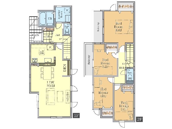 間取り:間取図1号棟