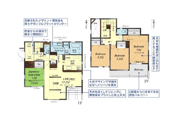 間取り:2号棟間取図