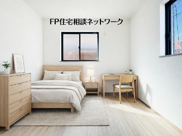 開放感のある2階の居室は日当りもよく日中は明るい日差しが射し込みます。（本画像はCGで作成しており、実際に現地に家具・家電はおかれておりません。また価格には含まれておりません）