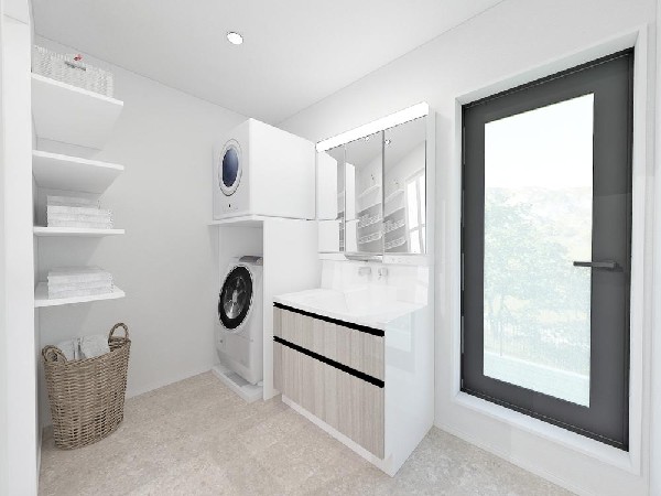 家族の日常が刻まれる大切な空間。窓からのあたたかな光が家族団らんに花を添える。