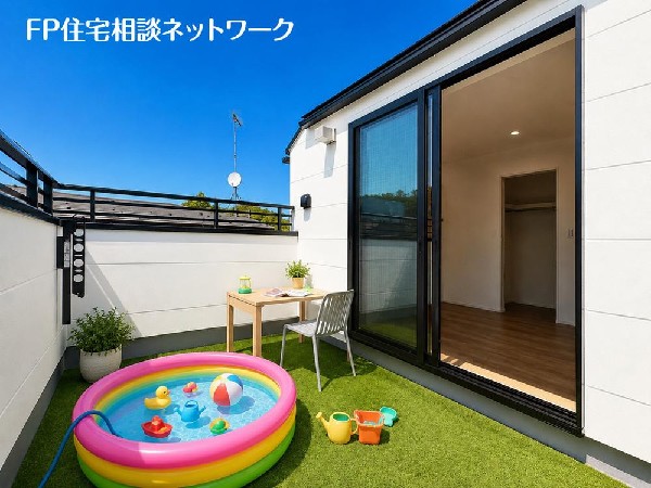 （本画像はCGで作成しており、実際に現地に人工芝や家具は置かれておりません。また価格に人工芝や家具は含まれておりません。）