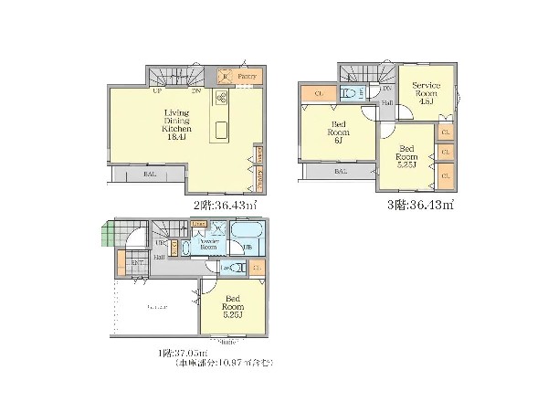 間取り:2号棟間取図