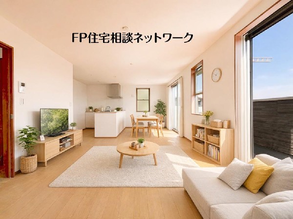 家族だんらんのリビング。家具の配置がしやすい広さが確保されております。（本画像はCGで作成しており、実際に現地に家具・家電はおかれておりません。また価格に家具・家電は含まれておりません）