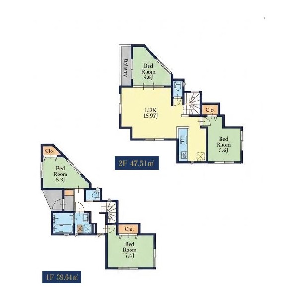 間取り:2号棟間取図