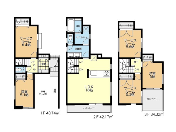 間取り:間取図2号棟