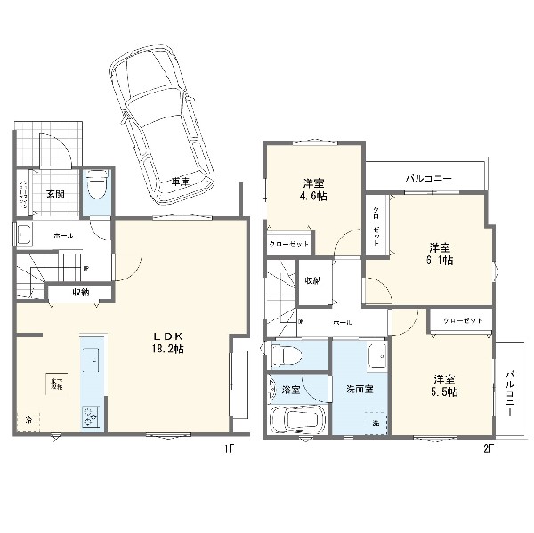 間取り:間取図A号棟