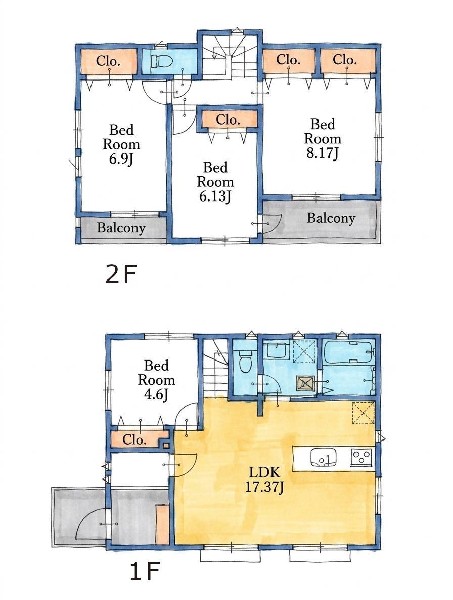 間取り:２号棟間取図
