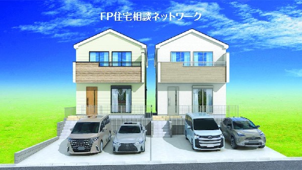 外観:柔らかな風と豊かな緑に包まれた落ち着きある閑静な住宅街に、2棟の邸宅が誕生です。
