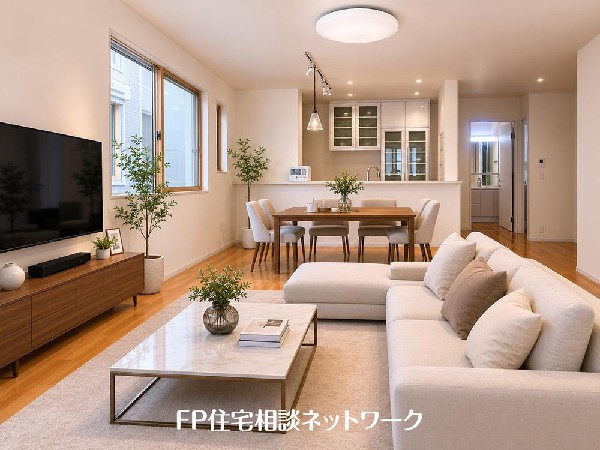家族と過ごす時間を大切にしたい方にぴったりのゆとりある住空間です。（本画像はCGで作成しており、実際に現地に家具はおかれておりません。また価格に家具は含まれておりません。）