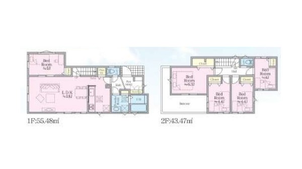 間取り:2号棟間取図