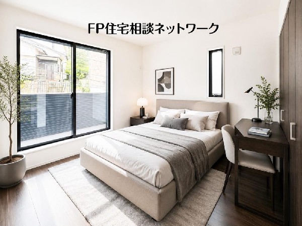 寝室は常に明るく、気持ちの良い毎朝を迎えられます。（本画像はCGで作成しており、実際に現地に家具はおかれておりません。また価格に家具は含まれておりません。）