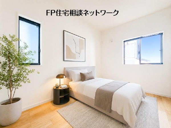 寝室は常に明るく、気持ちの良い毎朝を迎えられます。（本画像はCGで作成しており、実際に現地に家具はおかれておりません。また価格に家具は含まれておりません。）