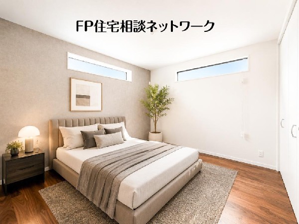 寝室は常に明るく、気持ちの良い毎朝を迎えられます。（本画像はCGで作成しており、実際に現地に家具はおかれておりません。また価格に家具は含まれておりません。）