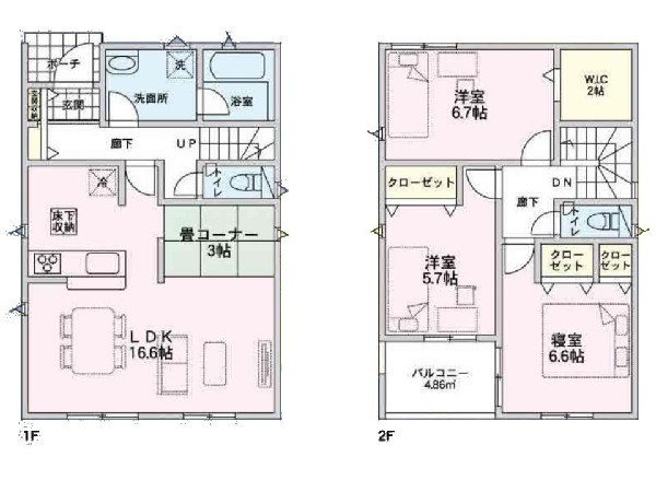 間取り:間取図1号棟
