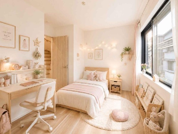 子供部屋はお子様がわくわくするような空間を作ってあげましょう♪  ※家具や家電、置物はAIによるイメージ画像です。本物件には付帯しません。