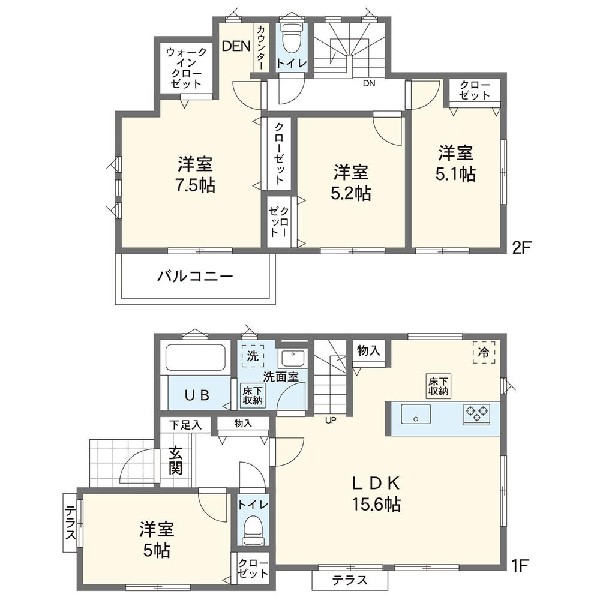 間取り:4号棟間取図