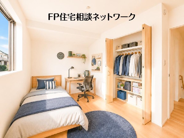 【お子様部屋】  本画像はAIがCGで家具・家電を合成しており、実際の現地に家具・家電等は設置されておりません。また、販売価格に家具・家電等は含まれておりません。