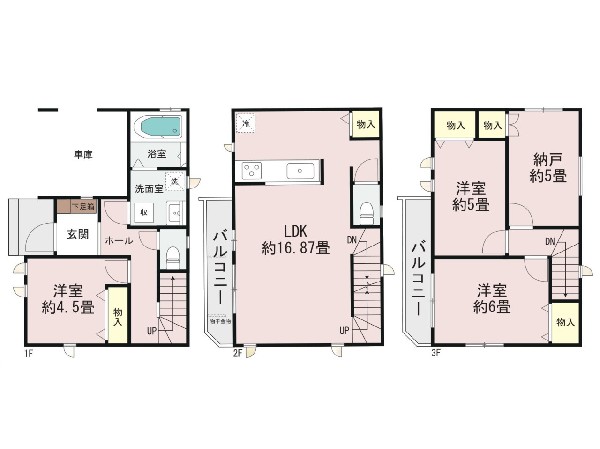 間取り:B号棟間取図