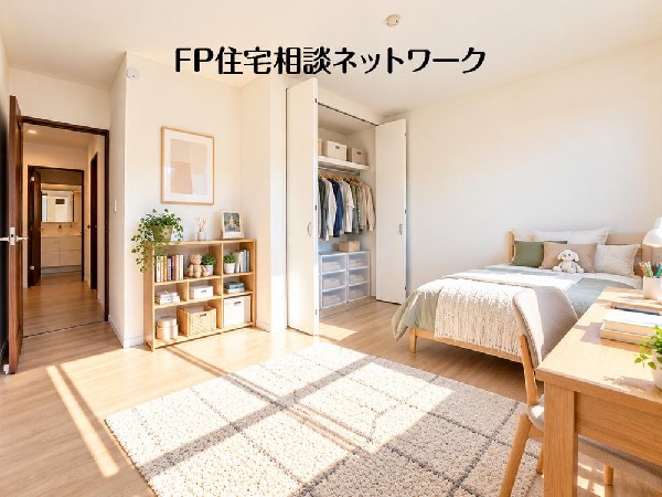 【お子様部屋】  本画像はAIによるステージング加工を施したイメージです。家具・家電・小物等は現地にはなく、販売価格にも含まれません。実際の現況とは異なります。