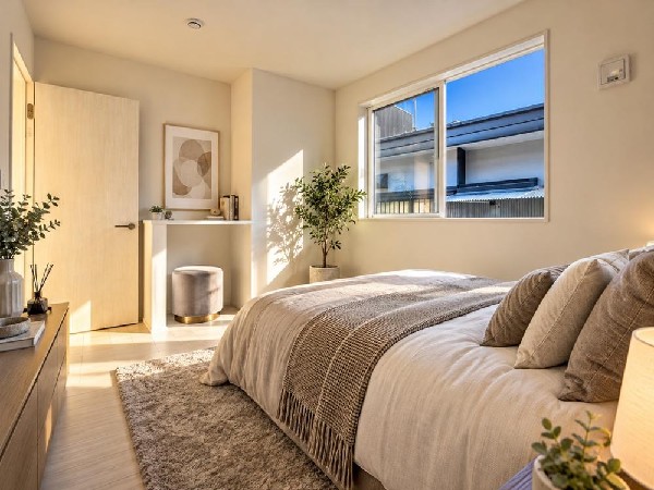 「どういう家具を置こうかな」とわくわくする。自分好みのお部屋にしてオンリーワンのお部屋でゆったりと寛ごう♪（本画像はCGで作成しており、実際に現地に家具はおかれておりません。また価格に家具は含ません）