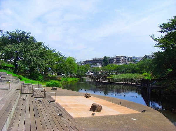 周辺環境:岸根公園(駅隣接の広くて有名な公園。じゃぶじゃぶ池やアスレチック、大きな芝生広場など、お弁当を持ってピクニックにくる方も大勢います。駐車場も完備。)