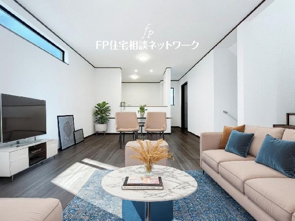 ■リビング■本画像はAIがCGで家具作成しており、実際の現地に家具は設置されておりません。また、販売価格に家具等は含まれておりません。
