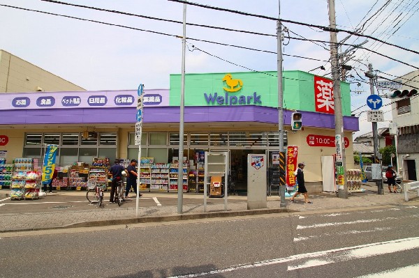 周辺環境:ウェルパーク川崎中野島店　(スーパーやコンビニとともに生活に欠かせないというドラッグストアは、近所にあると頼もしい限りですね。)