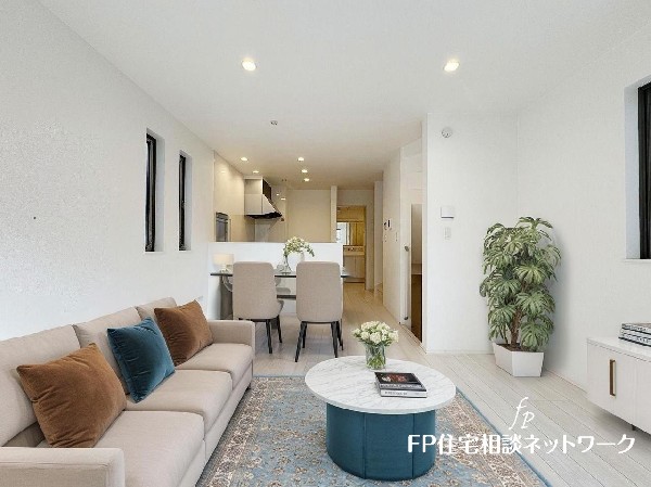 ■リビング■本画像はAIがCGで家具作成しており、実際の現地に家具は設置されておりません。また、販売価格に家具等は含まれておりません。