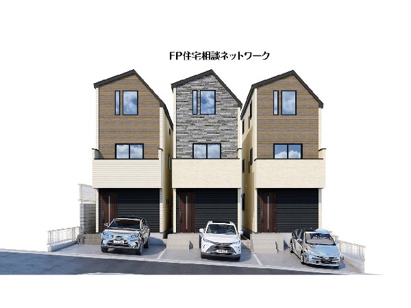 外観:東急田園都市線「梶ケ谷」駅徒歩13分！土地面積96m2以上整形地でカースペースの他にも自転車なども置く事が出来る広さです。