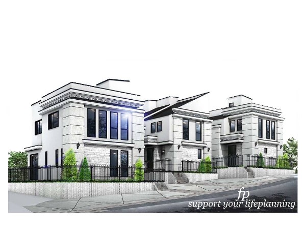 外観:【プラン例　建物価格2200万円　建物面積100m2】白塗の外壁に白いタイルを掛け合わせ上品に仕上げ、窓サッシから屋根色まで、すべてにおいて、統一された配色。