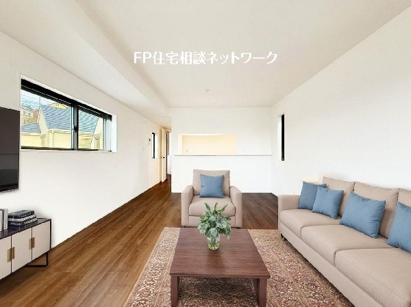 ■リビング■本画像はAIがCGで家具作成しており、実際の現地に家具は設置されておりません。また、販売価格に家具等は含まれておりません。