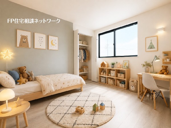 ■子供部屋■本画像はAIがCGで家具作成しており、実際の現地に家具は設置されておりません。また、販売価格に家具、小物等は含まれておりません。