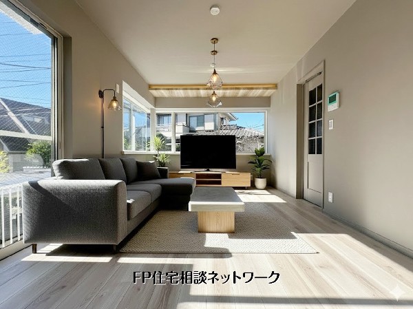 【リビング・ダイニング】  本画像はAIがCGで家具を作成しており、実際の現地に家具は設置されておりません。また、販売価格に家具等は含まれておりません。