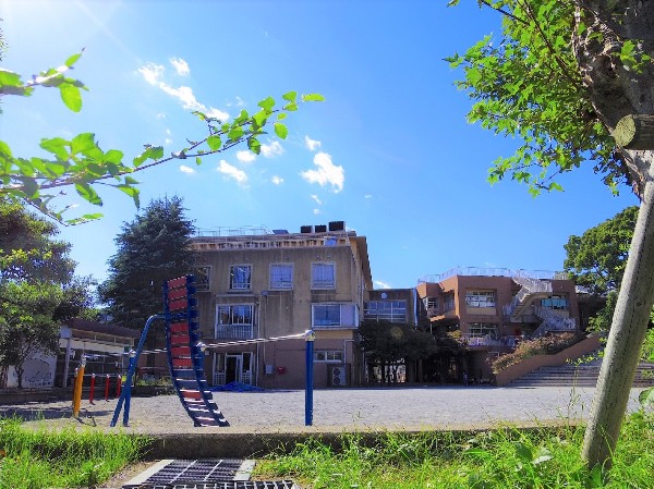 周辺環境:向丘小学校 (明治5年開校、140周年を迎えた歴史ある小学校です。グラウンドは坂の上にあります。)