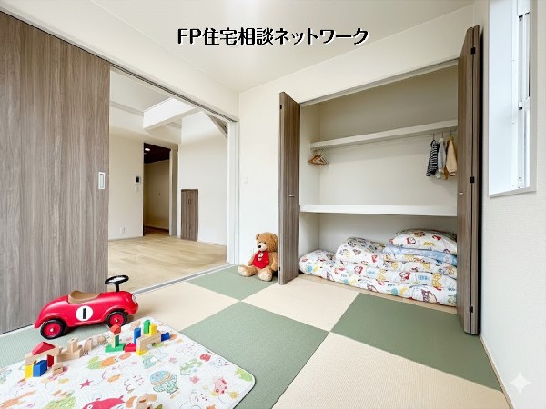 【和室│4.5帖】本画像はAIがCGで家具作成しており、実際の現地に家具は設置されておりません。また、販売価格に家具等は含まれておりません。