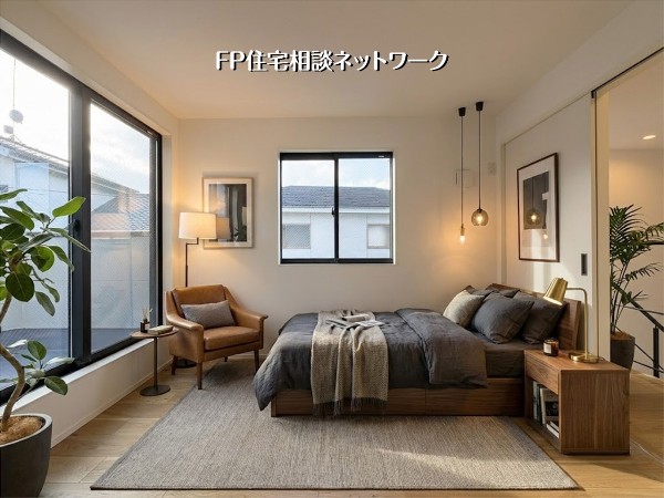 【洋室│6.1帖】  本画像はAIがCGで家具作成しており、実際の現地に家具は設置されておりません。また、販売価格に家具等は含まれておりません。