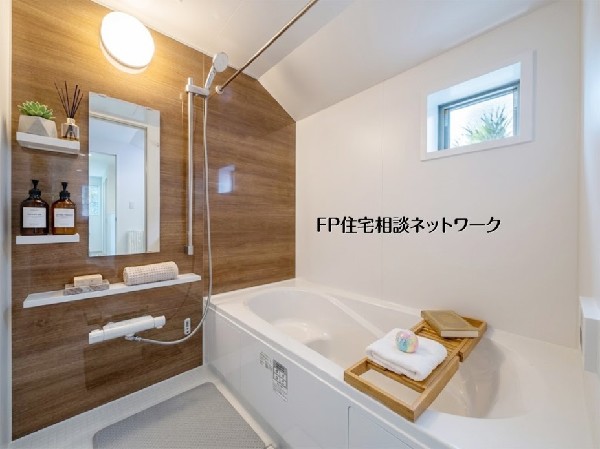 【浴室】  本画像はAIがCGで小物を作成しており、実際の現地に小物は設置されておりません。また、販売価格に小物等は含まれておりません。