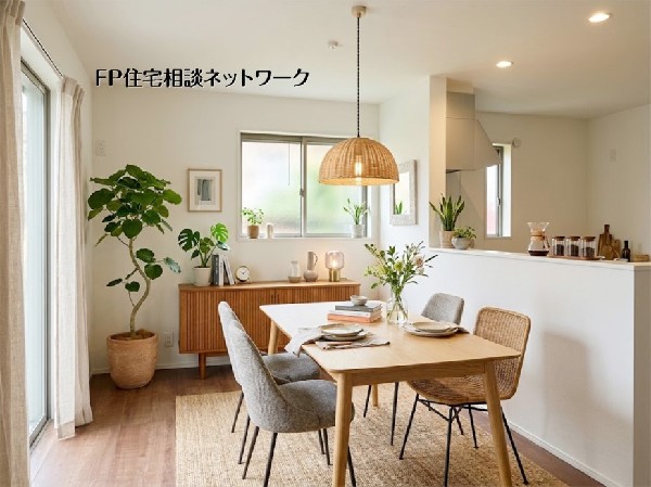 【ダイニング】  本画像はAIがCGで家具作成しており、実際の現地に家具は設置されておりません。また、販売価格に家具等は含まれておりません。