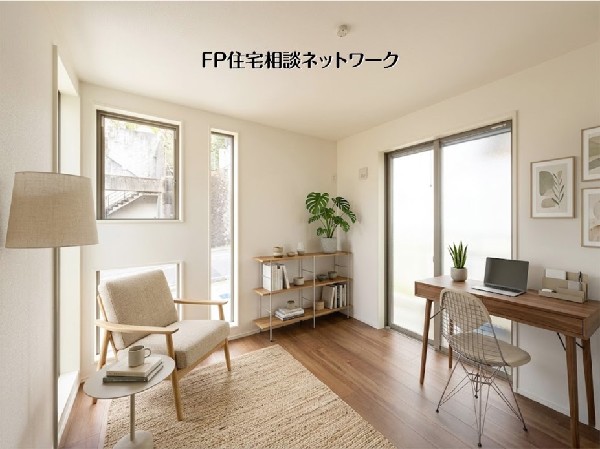 【1階洋室│5帖】  本画像はAIがCGで家具作成しており、実際の現地に家具は設置されておりません。また、販売価格に家具等は含まれておりません。